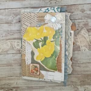 Turquoise Embellished Junk Journal: Flowers, Birds, Butterflies (Seize the Day)